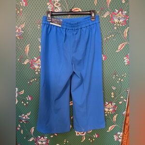 Worthington Blue Wide-Leg Crop Pants